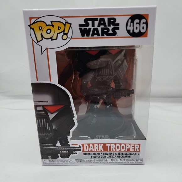 Other - Star Wars Funko Pop Dark Trooper‎ 466 Bobble Head The Mandalorian Collectible